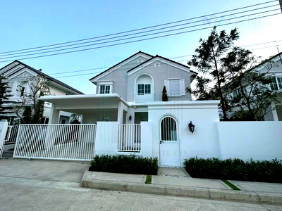 เช่าบ้านเดี่ยว มาร์เก็ต วิลเลจ สุวรรณภูมิ : ให้เช่าบ้านเดี่ยว 2 ชั้น ชัยพฤกษ์ บางนา กม.15 3 ห้องนอน 4 ห้องน้ำ