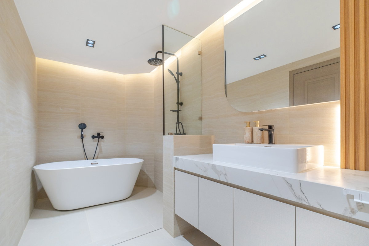 รูป  คอนโด Penthouse ห้องมุมสุดพิเศษ บนทำเลย่านเศรษฐกิจของเชียงใหม่   #C1MG100287 - รูปที่ 29/40
