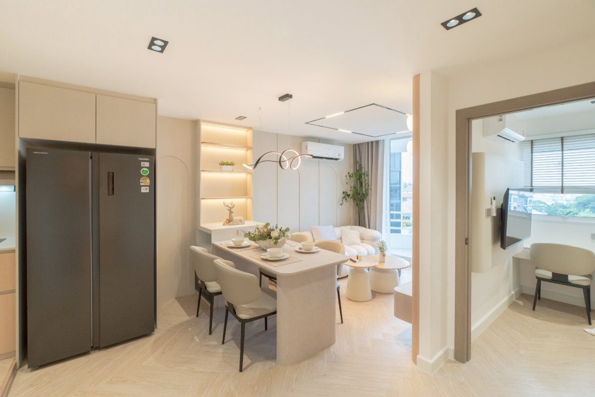 รูป  คอนโด Penthouse ห้องมุมสุดพิเศษ บนทำเลย่านเศรษฐกิจของเชียงใหม่   #C1MG100287 - รูปที่ 2/40
