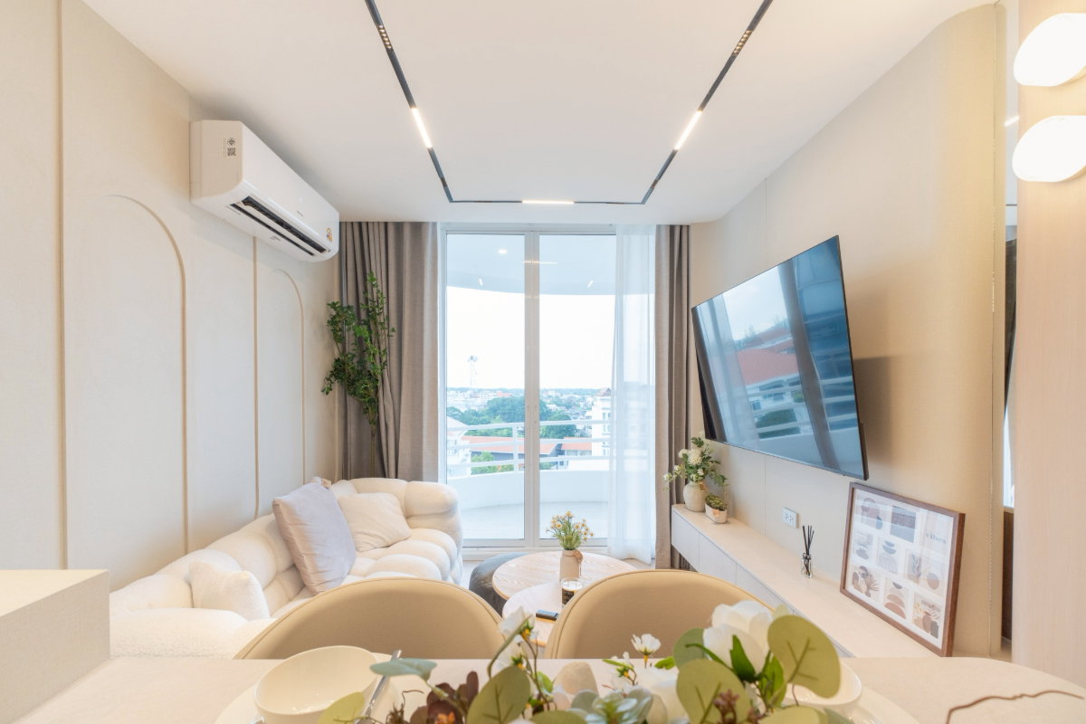 รูป  คอนโด Penthouse ห้องมุมสุดพิเศษ บนทำเลย่านเศรษฐกิจของเชียงใหม่   #C1MG100287 - รูปที่ 7/40