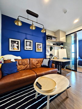 Condo for rent: The Origin Ram 209 Interchange, 21st floor, corner unit with open view, 31 sq.m., 1 bedroom, 1 study room, next to BTS Skytrain.