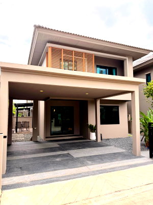 เช่าบ้านเดี่ยว มาร์เก็ต วิลเลจ สุวรรณภูมิ : ให้เช่าบ้านเดี่ยว Areeya Como Botanica บางนา 1 บ้านแต่งครบ พร้อมเข้าอยู่ ใกล้ Mega Bangna