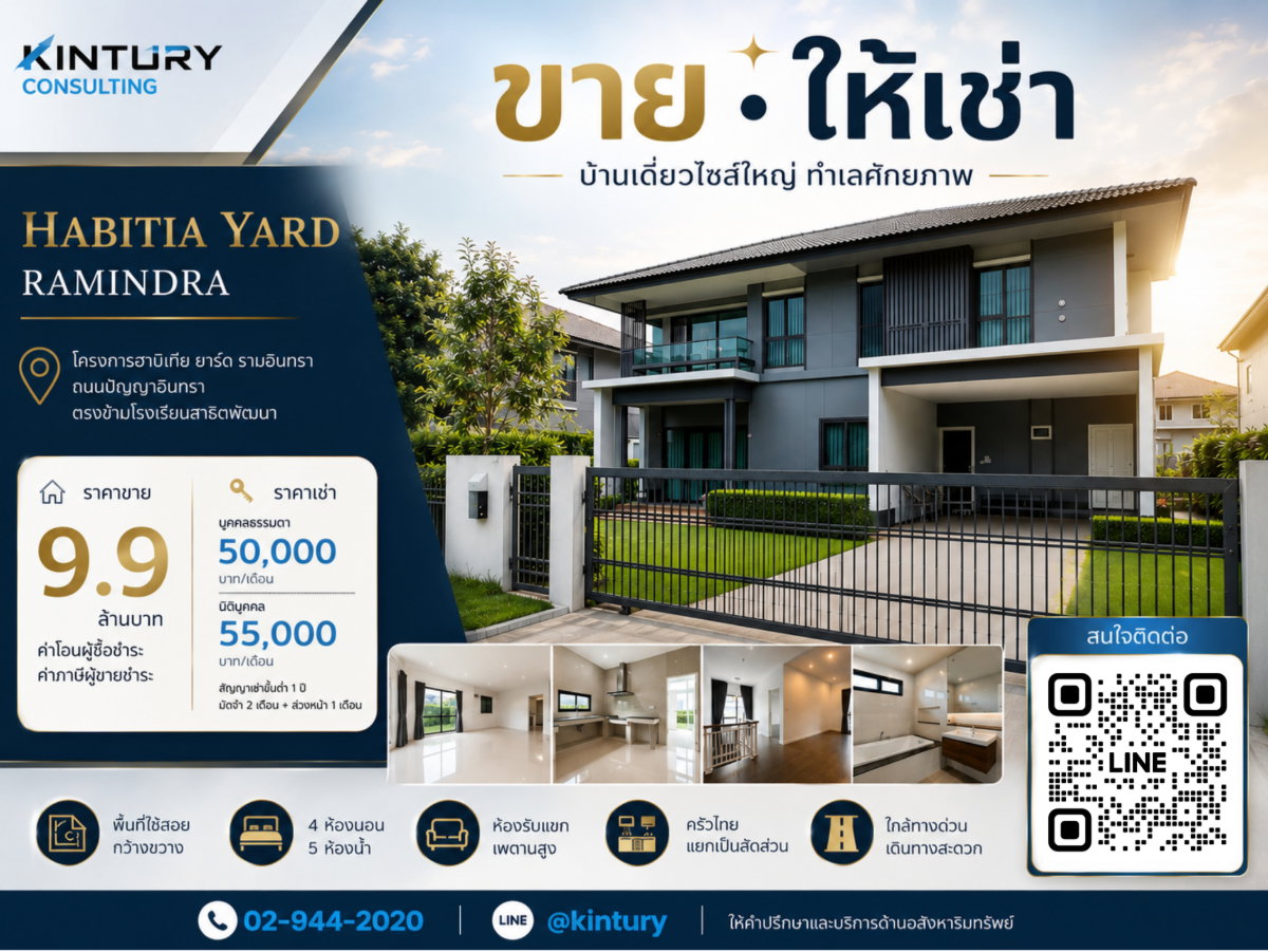 รูป ให้เช่าบ้านเดี่ยวหรู โครงการฮาบิเทีย ยาร์ด รามอินทรา พร้อมเข้าอยู่ ทำเลศักยภาพ - รูปที่ 1/22