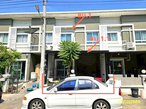 ทาวน์เฮ้าส์ 16.2 ตร.วา เดอะซิตี้ นิรันดร์ วิลล์ 16 บางพลี สมุทรปราการ 1.8M