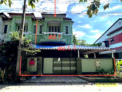 ทาวน์โฮม ปทุมธานี : ทาวน์เฮ้าส์ 36 ตร.วา บ้านปาริชาต เมืองปทุมธานี ปทุมธานี 2.2M