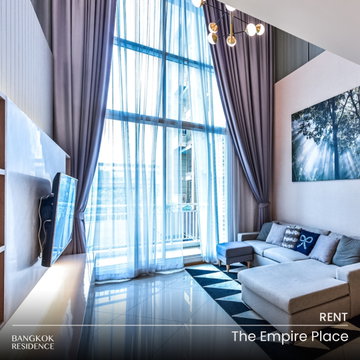 Rental Condo 💙 The Empire Place, Duplex 2BR 107 sq.m. 55K 💎 Beautiful Duplex Unit, Available Now, Near BTS Chong Nonsi