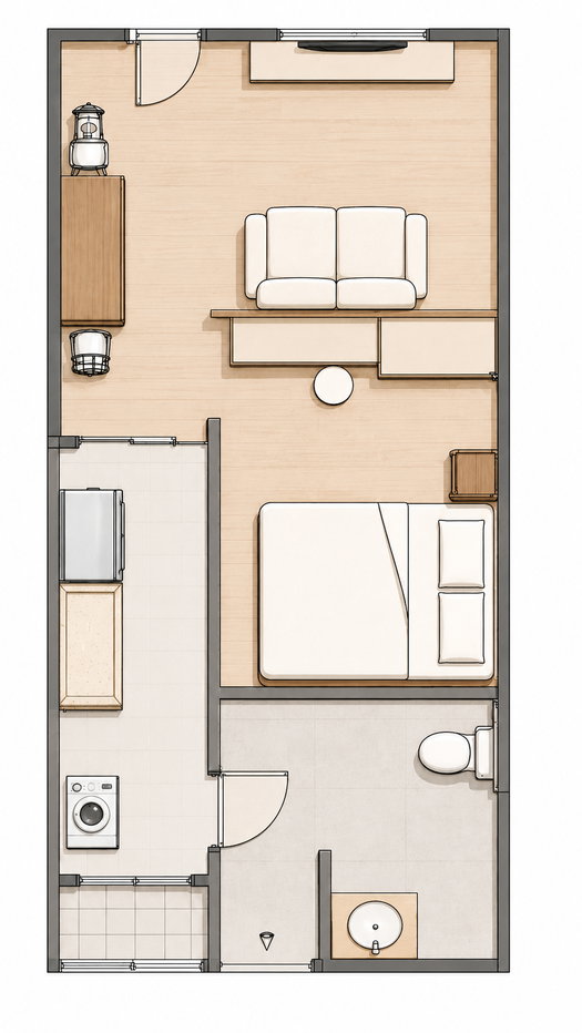 รูป 📣 ให้เช่า PP Condo 🏡 📍ตึก E ชั้น 5 | ขนาด 30 ตร.ม. - รูปที่ 13/13