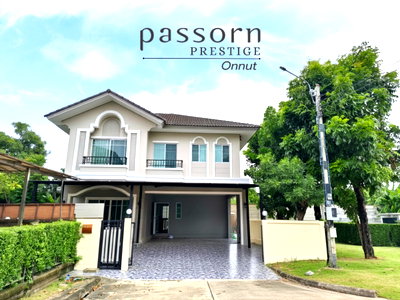 บ้านเดี่ยว สนามบินสุวรรณภูมิ : ขาย บ้านเดี่ยวแปลงริมติดสวน เหมือนซอยส่วนตัว บ้านไม่ต้องซ่อม 3 ห้องนอน 3 ห้องน้ำ 89.6 ตารางวา