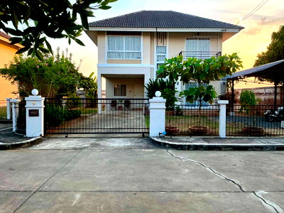 บ้านเดี่ยว การไฟฟ้าส่วนภูมิภาค สันทราย :  บ้านเดี่ยวหลังมุม วิวทุ่งนา บรรยากาศสุดผ่อนคลาย @กาญกนกวิลล์ 11 สันทราย T. 063-6649056