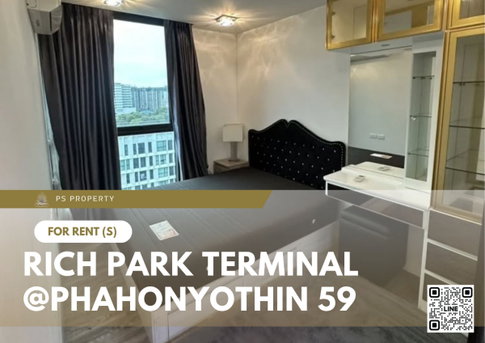 For Rent 🔥 Rich Park Terminal @Phahonyothin 59 🔥 Fully furnished and equipped with appliances; near Kasetsart University.