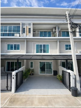 MRT Bang Phlu 1.29 km. Bang Kruai-Sai Noi Road, Rattanathibet Townhome, 3 floors, 3 bedrooms, 3 bathrooms, 17.5 sq m.