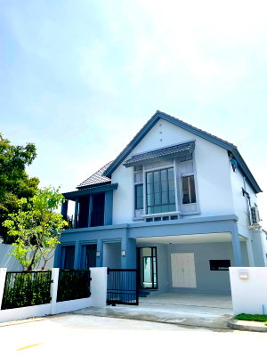 บ้านเดี่ยวให้เช่า : ให้เช่าบ้านเดี่ยวโครงการใหม่ สราญสิริ พระราม 2 ตกแต่งพร้อมอยู่ ใกล้ รร.รุ่งอรุณ