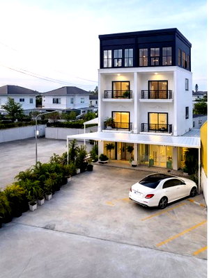 Shophouses for rent Nonthaburi : Por Pu intersection, 1 km., for rent, beauty clinic and wellness spa, 4-storey building, 16 sq m, 253 sq m, near Wat Mai Phadung Khet School, 900 m.
