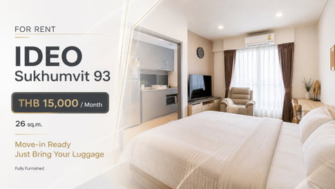 ❤️‍🔥 Hard-to-Find Unit! IDEO Sukhumvit 93 Condo for Rent | Steps from BTS Bang Chak | Available Now