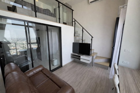 [เจ้าของปล่อยเช่าเอง] คอนโด Origin Plug & Play Nonthaburi Station ห้องใหม่ Duplex ชั้นสูง เฟอร์ครบ