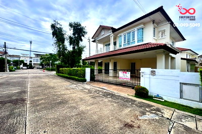 บ้านเดี่ยว ม.ราชพฤกษ์ : ขายบ้านเดี่ยว 2 ชั้น หลังมุม 72 ตร.ว. หมู่บ้านธนาสิริ ราชพฤกษ์ ท่าน้ำนนท์ บางศรีเมือง นนทบุรี