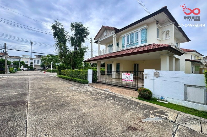 ขายบ้านเดี่ยว : ขายบ้านเดี่ยว 2 ชั้น หลังมุม 72 ตร.ว. หมู่บ้านธนาสิริ ราชพฤกษ์ ท่าน้ำนนท์ บางศรีเมือง นนทบุรี