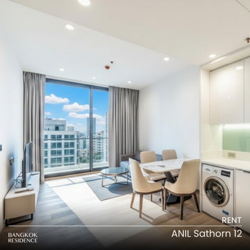 เช่าคอนโด 🌃 ANIL Sathorn 12 1นอน 45ตร.ม. 40k 💚 ห้องสวย เฟอร์ครบ ว่างแล้ว ใกล้ BTS เซนต์หลุยส์ 