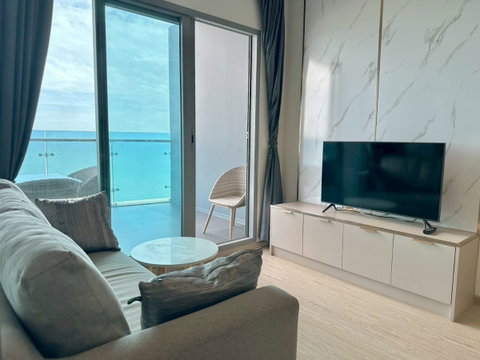 The symphony 1 ห้องนอน 47 ตรม ชั้น 22 วิวทะเล พร้อมเข้าอยู่ ระเบียงกว้าง อยู่สบาย