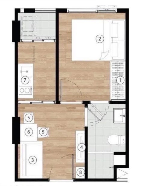 รูป ขาย Atmoz Oasis อ่อนนุช 1 ห้องนอน เพียง 67,414 บาทต่อตร.ม. - ราคาดีที่สุด! - รูปที่ 6/6