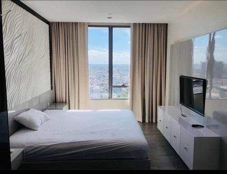 P-55296 / Condo for Rent 333 Riverside 1 Bed 36th Floor Building A River View Near MRT Bang Pho Line: @easythaihome 085-592-2897