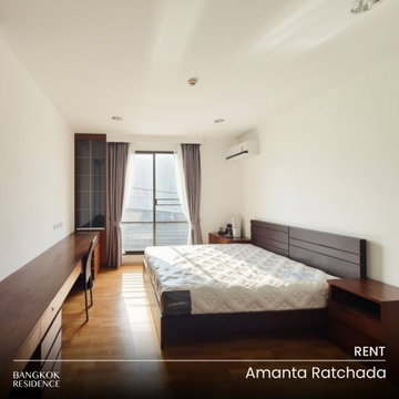 Rental Condo 🌇 Amanta Ratchada, 2BR 84 sq.m. 33K 💛 Beautiful Fully Furnished Unit, Near MRT Thailand Cultural Centre 