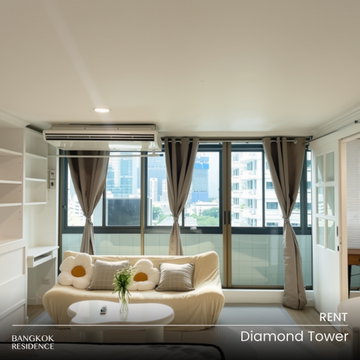 เช่าคอนโด 💎 Diamond Tower 2นอน 74ตร.ม. 36k 🌃 ห้องกว้าง ทำเลใจกลางเมือง ใกล้ BTS ช่องนนทรี
