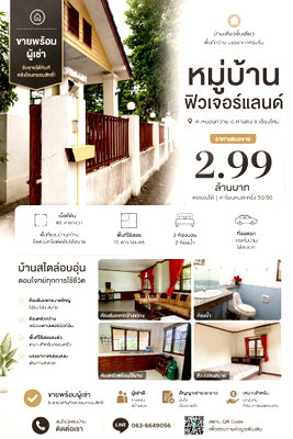 Houses for sale Hang Dong Post Office : Single-Story Detached House with Tenant, Future Land Village, Nong Kwai Area (Hang Dong, Chiang Mai) T.063-6649056