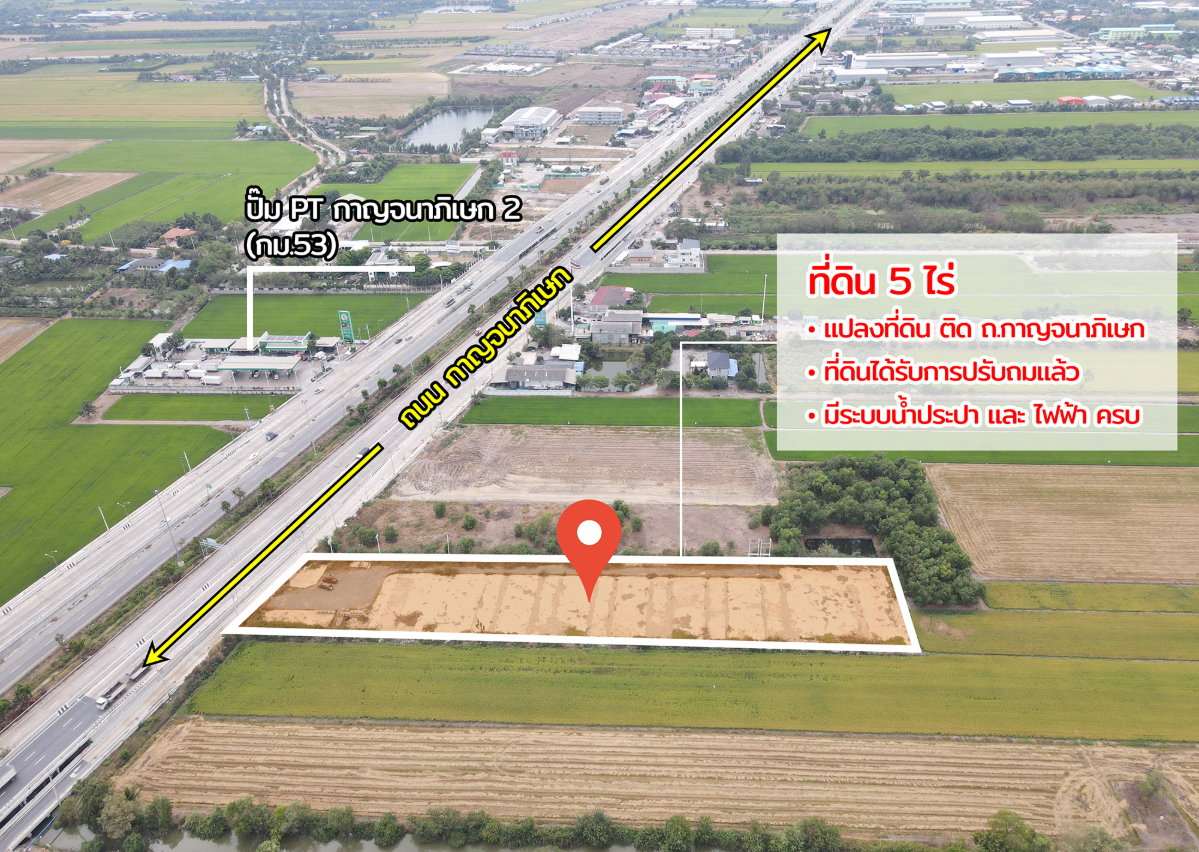 รูป ขายที่ดิน ถนนกาญจนาภิเษก คลองพระอุดม ลาดหลุมแก้ว ปทุมธานี - รูปที่ 3/22