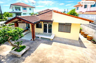 เช่าบ้านเดี่ยว บุญถาวร เกษตรนวมินทร์ : บ้านเดี่ยวชั้นเดียว 3 นอน 2 น้ำ  54ตร.ว.นวมินทร์93-99   ใกล้ฟู้ดแลนด์ นวมินทร์ 700 ม. 220 ตร.ม.ชอคโกแลต วิลล์ 1.5 กม.