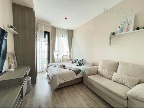 🚩 For Rent Condo KNIGHTSBRIDGE PRIME ONNUT Building 1, Floor 27,Studio, Room size 25 sqm
