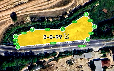 ขายที่ดิน : ขาย ที่ดิน ห้วยใหญ่ 3-0-99 ไร่  ผังส้ม ทำเลศักยภาพ  ติดถนน 4 เลน ใกล้ EEC