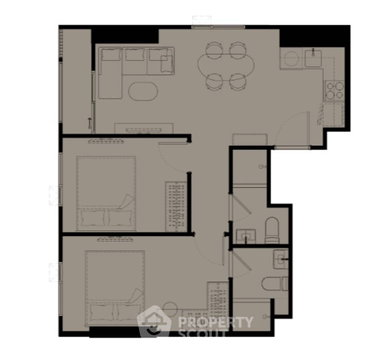 คอนโด 2 ห้องนอน ที่ COBE รัชดา-พระราม 9 ชั้น 26 ใกล้ MRT ห้วยขวาง (ID 3114397)