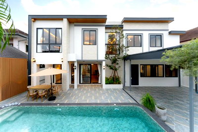 บ้านเดี่ยว ม.พายัพวิทยาเขตแก้วนวรัฐ : ขาย บ้านโมเดิร์น พูลวิลล่า สันทราย ,ใกล้ตลาดสามแยก 1 กม. ใกล้ม.พายัพ