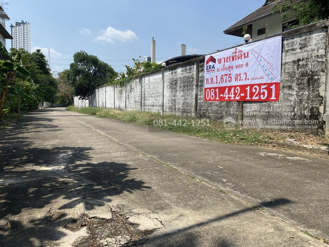 รูป ขายที่ดินถนนพัฒนาการ56 หมู่บ้านเอื้อสุขแมนชื่นพาร์ค พื้นที่ 987 ตรว. ราคาถูก ขายเพียง 120,000 บาท/ตรว.ใกล้bts สถานีพัฒนาการและแอร์พอร์ตลิ้งค์ - รูปที่ 6/8