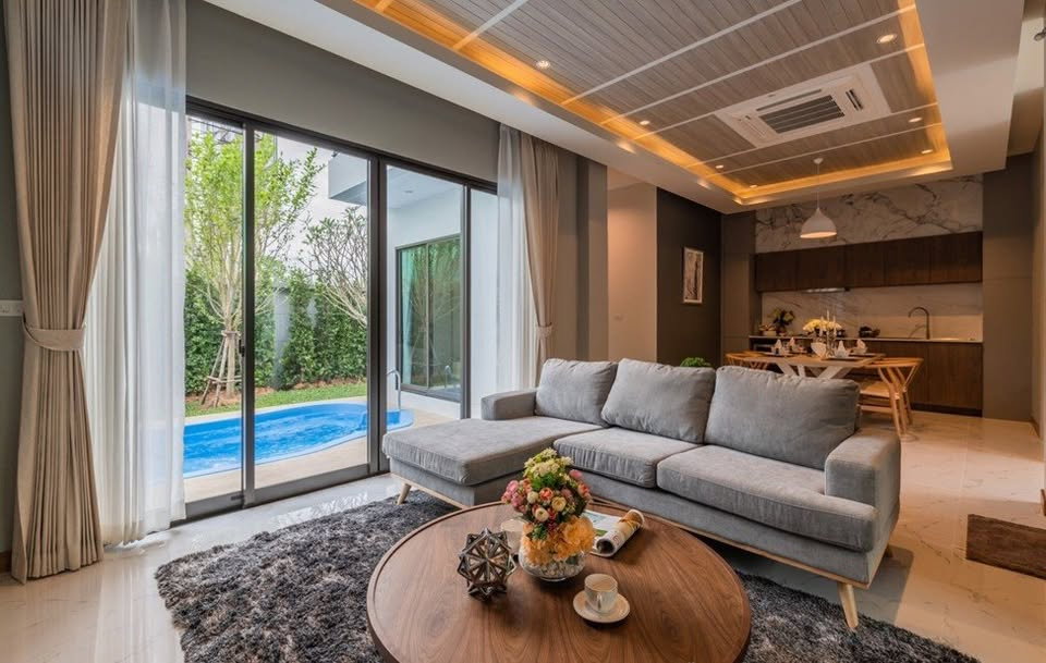 รูป 🔥 พูลวิลล่าหรู สไตล์ Modern Luxury | ปาล์มสปริงส์ พริวาโต้ (หางดง เชียงใหม่) T.063-6649056 - รูปที่ 4/12