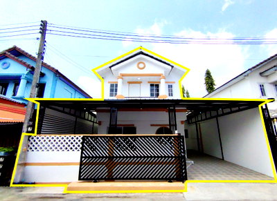 Twin houses for sale Pathumthani : Twin house for sale, Fah Chom Phruek Phase 2, Lam Luk Ka, Khlong Paet, Pathum Thani.