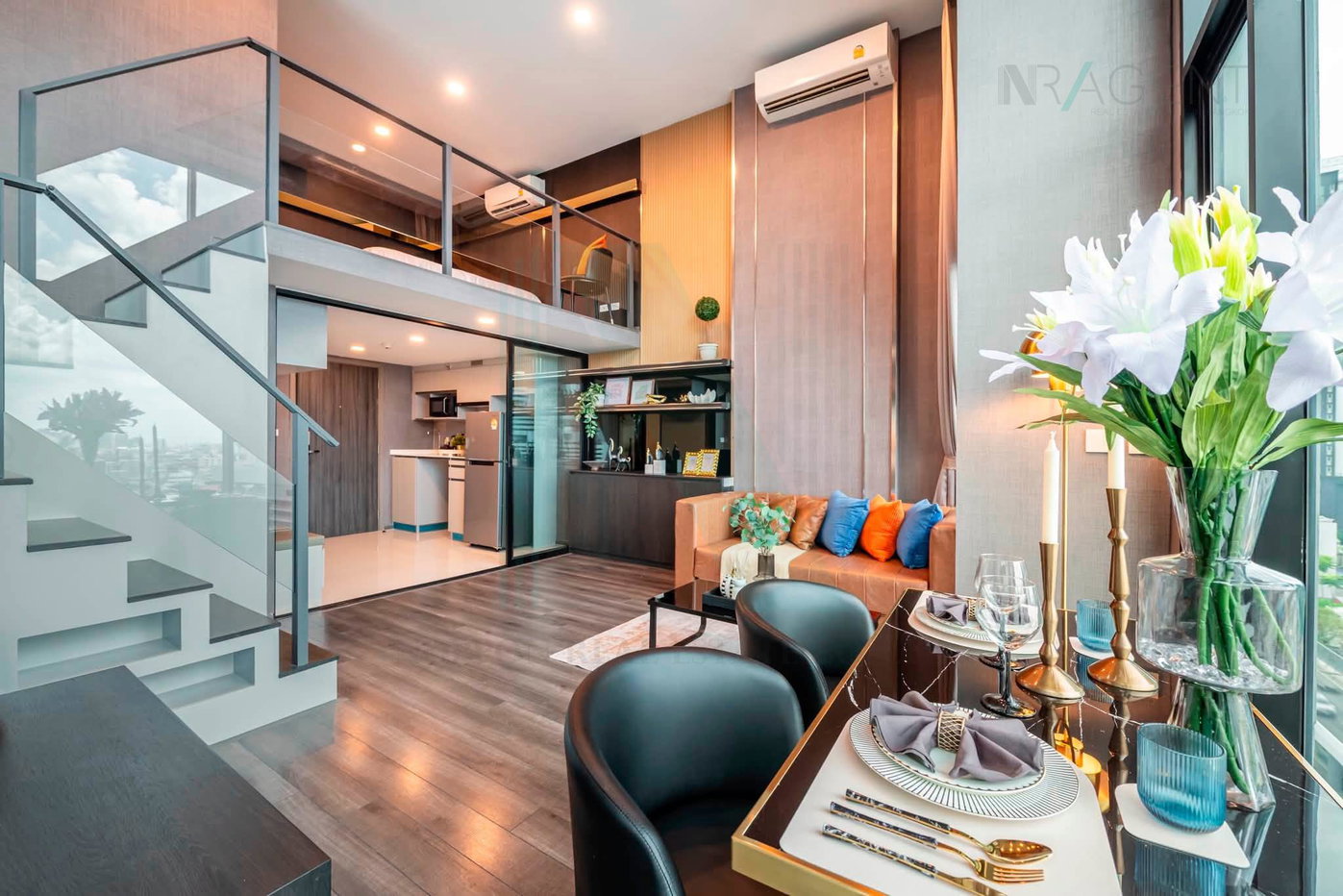 รูป 🎉 ขายคอนโด ไนท์บริดจ์ สเปซ พระราม 9 อาคาร 1 ชั้น 10 Duplex ขนาด 45 ตรม ใกล้ Central พระราม 9 - รูปที่ 5/8