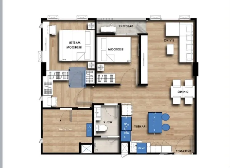 picture UNIQUE & RARE. Spacious 2Beds+1StudyRoom+walkingcloset 639208 - 16/16
