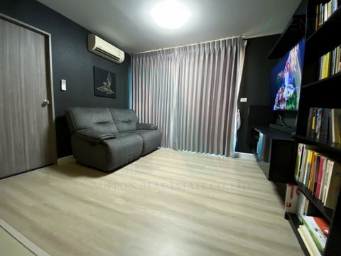For rent, Metro Luxe Ratchada, 1 bedroom, 7th floor, Building B, near MRT Sutthisan.
