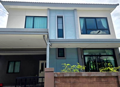 Houses for rent ม.เวสเทิร์น  : For rent, 2-story detached house, new condition, 56 sq m. by Quality Houses (Q.Houses) Wongwaen-Ramindra. Near Fashion Island