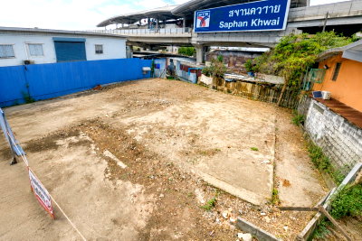 Land for rent โลตัสเอ็กเพลส(สุทธิสาร) : Land for rent, already filled, Inthamara 5 to 11, 50% discount, BTS Saphan Khwai, 490 m., 85 sq m., 342 sq m.