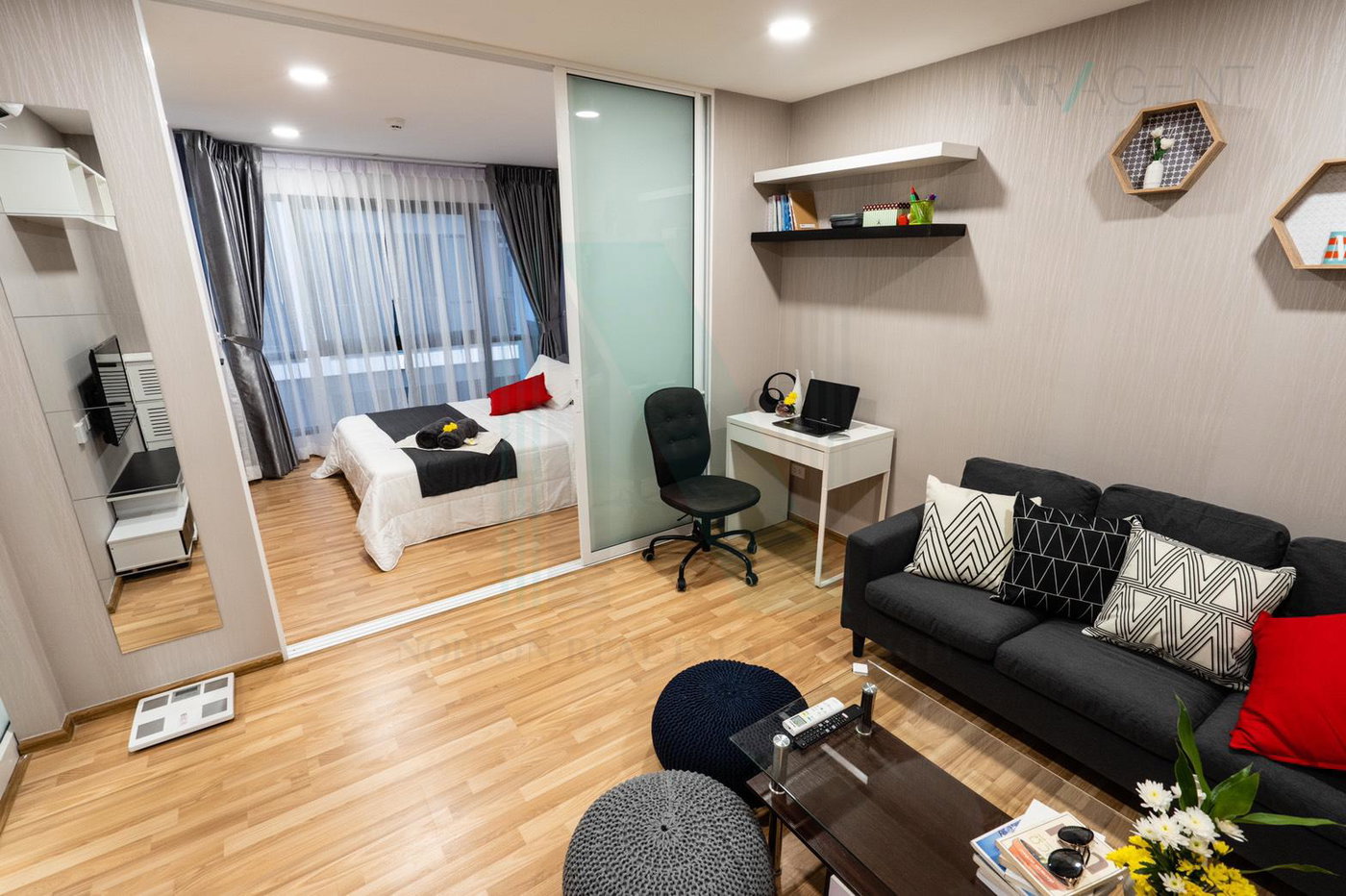 รูป ให้เช่าคอนโด กรีน วิลล์ คอนโด สุขุมวิท 101 อาคาร A ชั้น 4 1 ห้องนอน ขนาด 33.00 ตรม ใกล้ โรงพยาบาลสัตว์สุขุมวิท-ปุณณวิถี - รูปที่ 4/8
