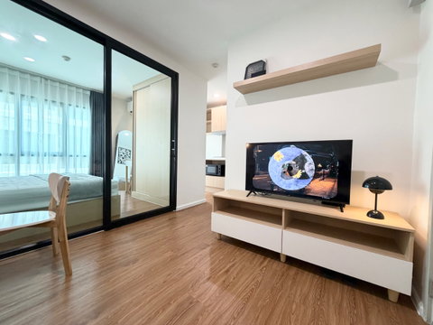 📣ห้องสวยให้เช่า📍 🏢 𝗔𝗟𝗜𝗩𝗘 𝗦𝗨𝗞𝗛𝗨𝗠𝗩𝗜𝗧 𝟳𝟲  คอนโดพร้อมอยู่ แต่งครบ ใกล้รถไฟฟ้าสถานี 2 สาย แบริ่ง และสำโรง 