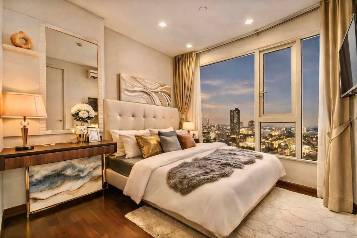 รูป (TN101) IVY Thonglor | ห้องมุม ชั้นสูง วิวสวย | TV 85 นิ้ว | รับเช่าระยะสั้น - รูปที่ 6/14