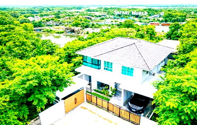 เช่าบ้านเดี่ยว สวนสัตว์ซาฟารีเวิลด์ : ซาฟารีเวิลด์ 1.2 กม.  ใกล้รร.สาธิตพัฒนา 500 ม. 101ตร.ว. ปัญญาอินทรา บ้านเดี่ยว 2ชั้น 4-5นอน 3 น้ำ