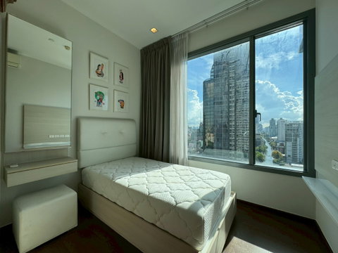 P-55342 ลากกระเป๋าเข้าอยู่ได้ทันที 2 ห้องนอนที่ Q Asoke ชั้น 20 วิวเมือง ติด MRT เพชรบุรี Line ID: @easythaihome 085-592-2897