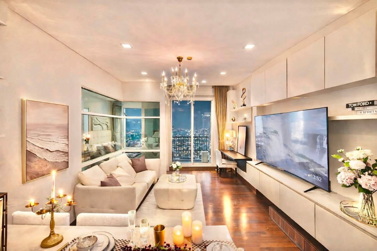 รูป (TN101) IVY Thonglor | ห้องมุม ชั้นสูง วิวสวย | TV 85 นิ้ว | รับเช่าระยะสั้น - รูปที่ 1/14