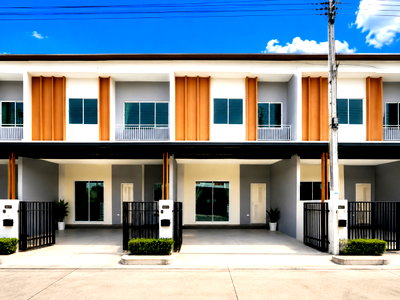 เช่าทาวน์โฮม ปลวกแดง : ให้เช่าทาวน์โฮมใหม่ ม.เดอะมิกซ์ฮิลล์ไซด์ บ่อวิน