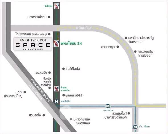 รูป คอนโด 1 ห้องนอน ให้เช่า Knightsbridge Space รัชโยธิน ใกล้ BTS รัชโยธิน (ID 3141793) - รูปที่ 2/6